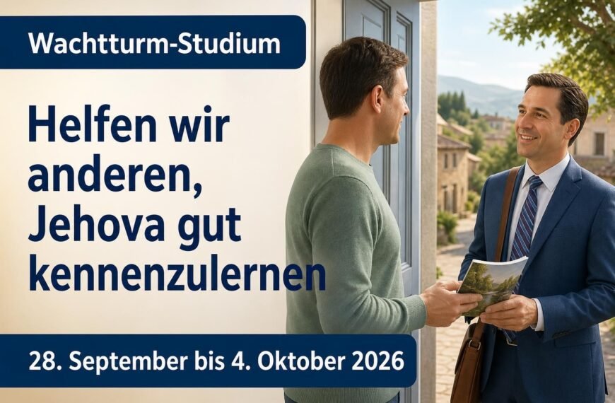 Der Wachtturm-Studienartikel für die Woche vom 28. September bis 4. Oktober 2026
