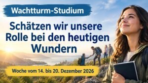 Wachtturm-Studium für die Woche vom 14. bis 20. Dezember 2026
