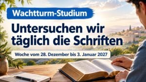 Wachtturm-Studium für die Woche vom 28. Dezember 2026 bis 3. Januar 2027