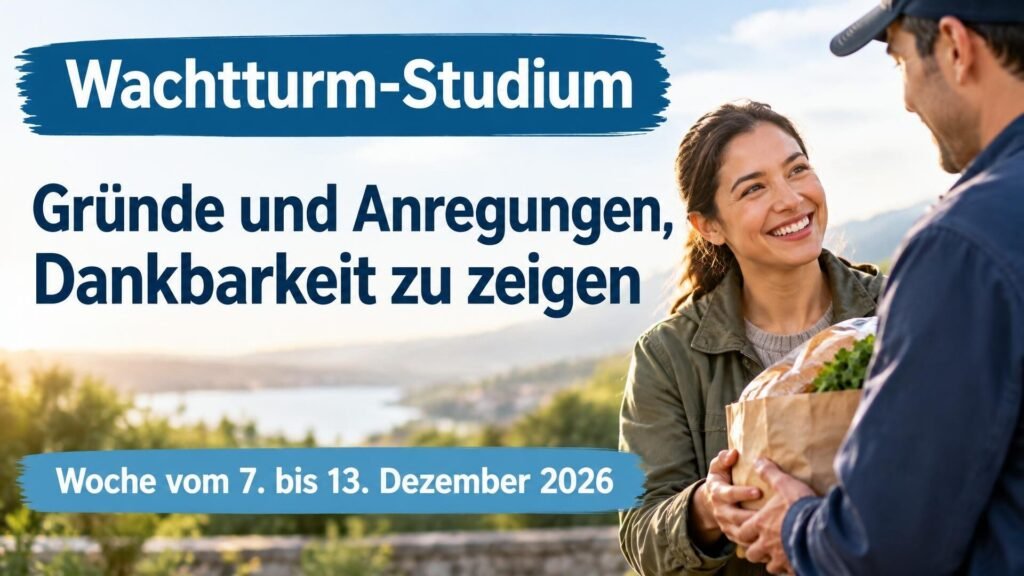 Wachtturm-Studium für die Woche vom 7. bis 13. Dezember 2026