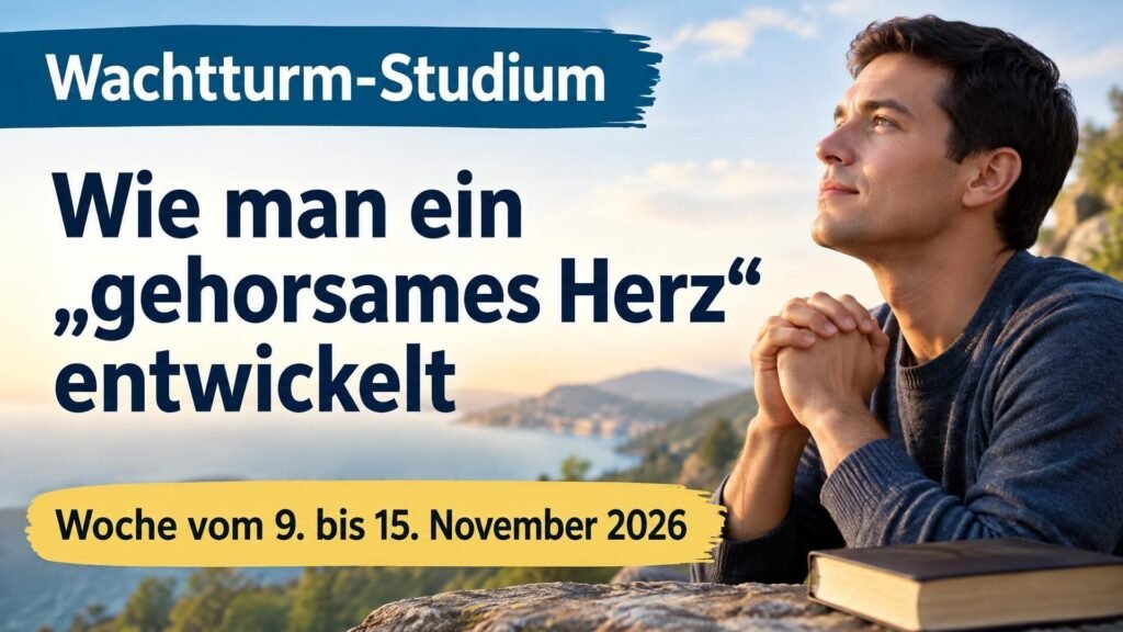 Wachtturm-Studium für die Woche vom 9. bis 15. November 2026