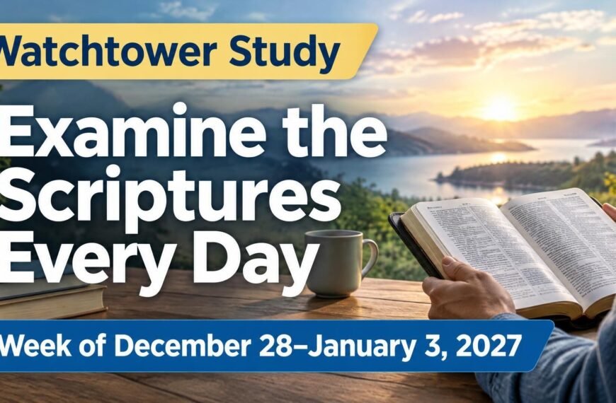 Watchtower Study for the Week of December 28, 2026, to January 3, 2027