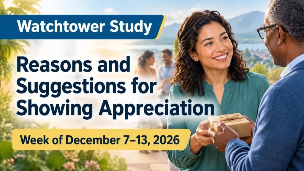 Watchtower Study for the Week of December 7-13, 2026 Watchtower Study for the Week of December 7-13, 2026