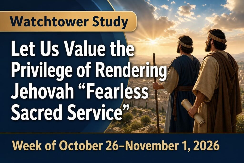 Watchtower Study for the week of October 26–November 1, 2026