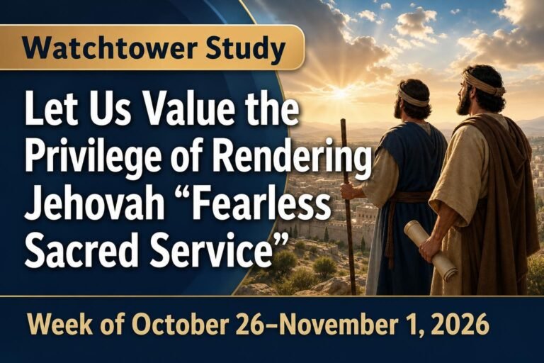 Watchtower Study for the week of October 26–November 1, 2026