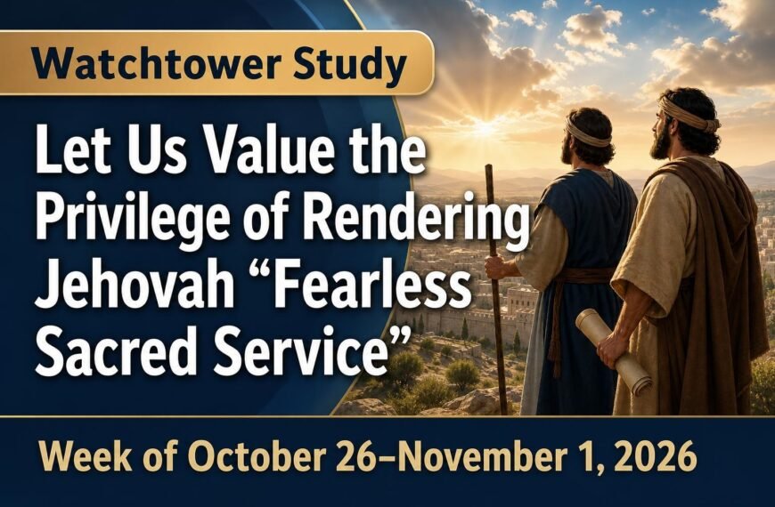 Watchtower Study for the week of October 26–November 1, 2026