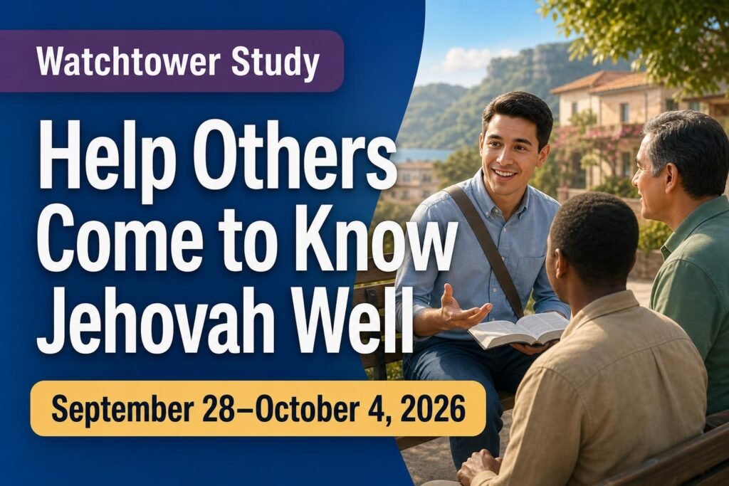 Watchtower Study for the week of September 28–October 4, 2026