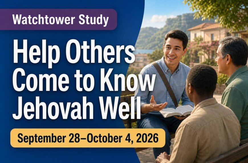 Watchtower Study for the week of September 28–October 4, 2026