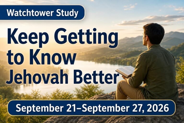 Watchtower Study for the Week of September 21-27, 2026