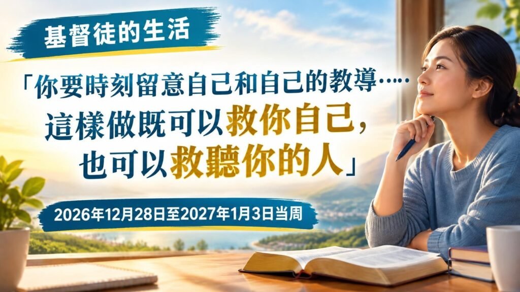 我們的基督徒生活：2026年12月28日至2027年1月3日這一週