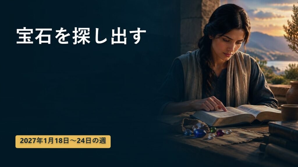 2027年1月18日から24日の週の「宝石を探し出す」