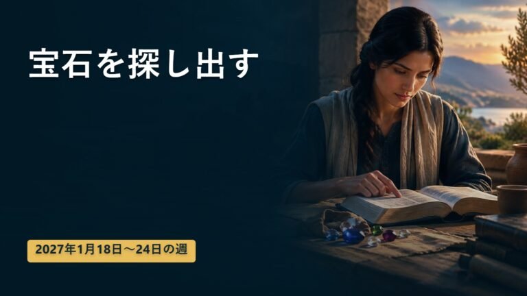 2027年1月18日から24日の週の「宝石を探し出す」
