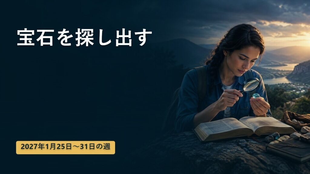 2027年1月25-31日の週の「宝石を探し出す」