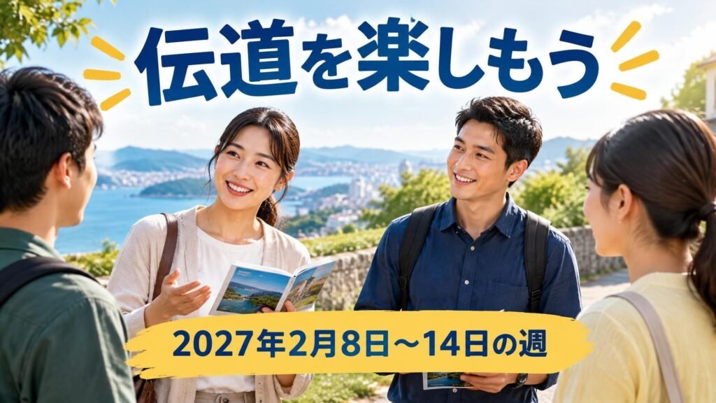 2027年2月8日から14日の週の「伝道を楽しもう」 2027年2月8日から14日の週の「伝道を楽しもう」