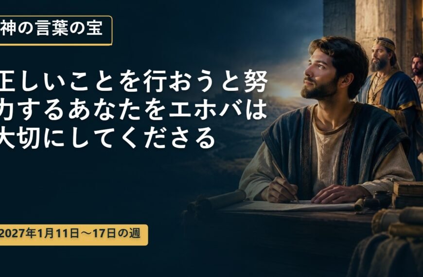 エホバの証人の集会のコメント 2027年1月11日から17日の週の神の言葉の宝