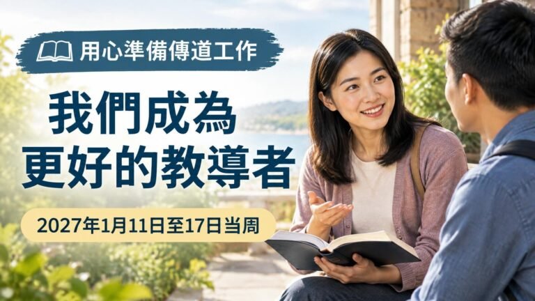 2027年1月11日至17日這一週的我們成為更好的教導者