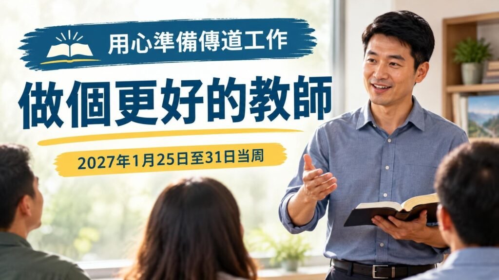 2027年1月25日至31日這一周的「做個更好的教師」 2027年1月25日至31日這一周的「做個更好的教師」