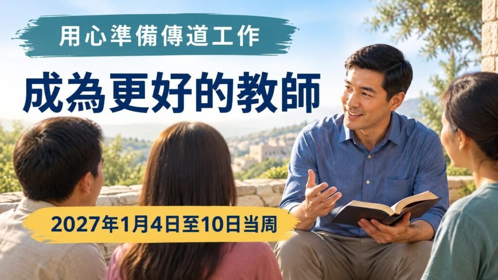 2027年1月4日至10日這一週的成為更好的教師