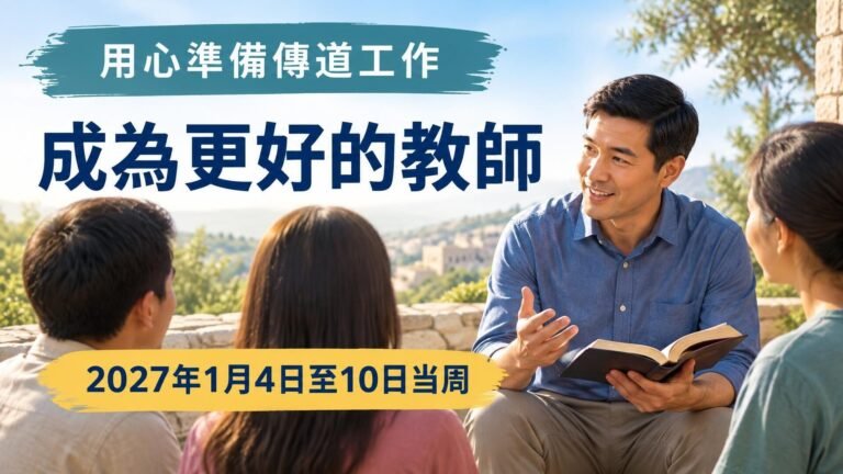 2027年1月4日至10日這一週的成為更好的教師