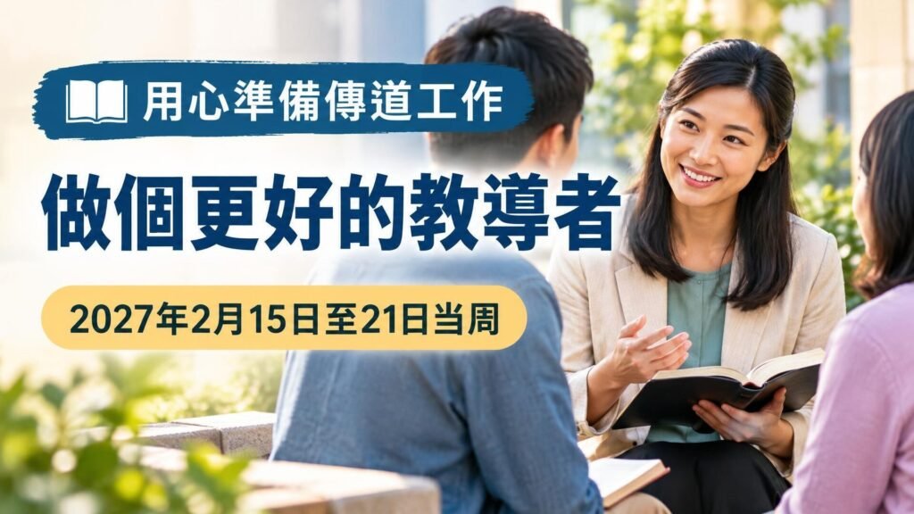 2027年2月15日至21日這一週做個更好的教導者
