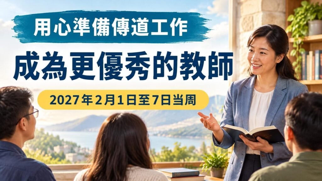 2027年2月1日至7日成為更優秀的教師