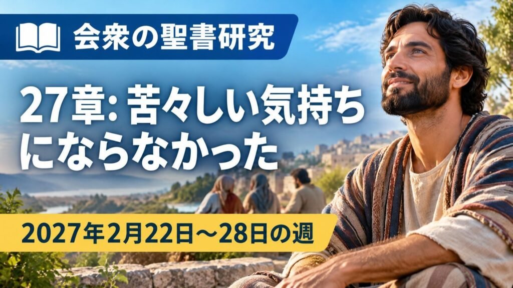 2027年2月22日から28日の週の会衆の聖書研究 2027年2月22日から28日の週の会衆の聖書研究