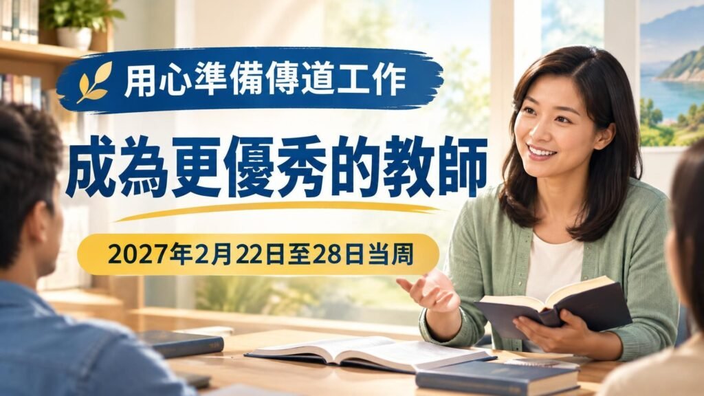 2027年2月22日至28日的一週：成為更優秀的教師