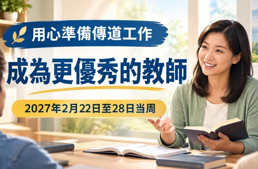 2027年2月22日至28日的一週：成為更優秀的教師