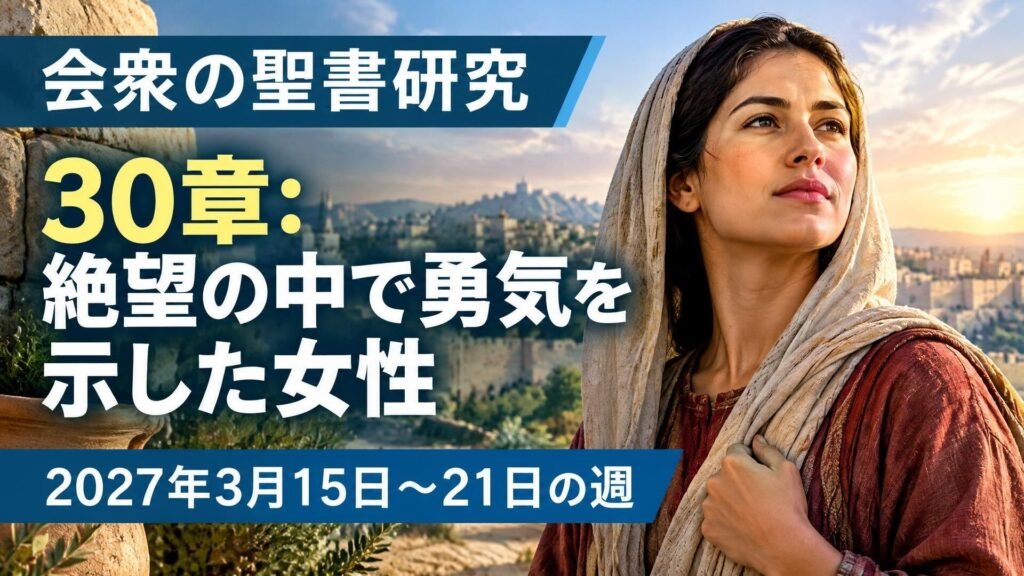 2027年3月15日から21日の週の会衆の聖書研究