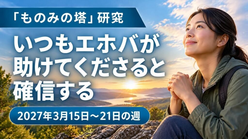 2027年3月15日から21日までの「ものみの塔」研究