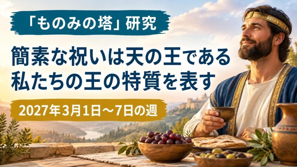 2027年3月1日から7日のものみの塔研究