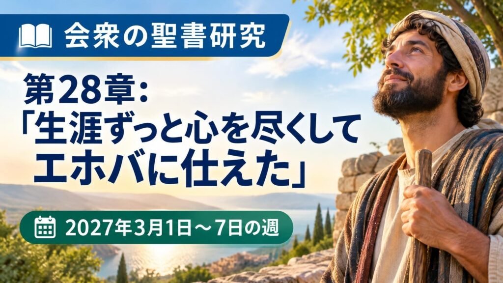 2027年3月1日から7日までの会衆の聖書研究 2027年3月1日から7日までの会衆の聖書研究