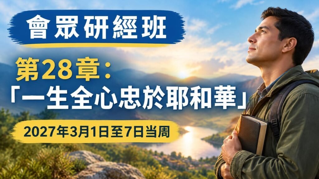 2027年3月1日至7日的會眾研讀 2027年3月1日至7日的會眾研讀