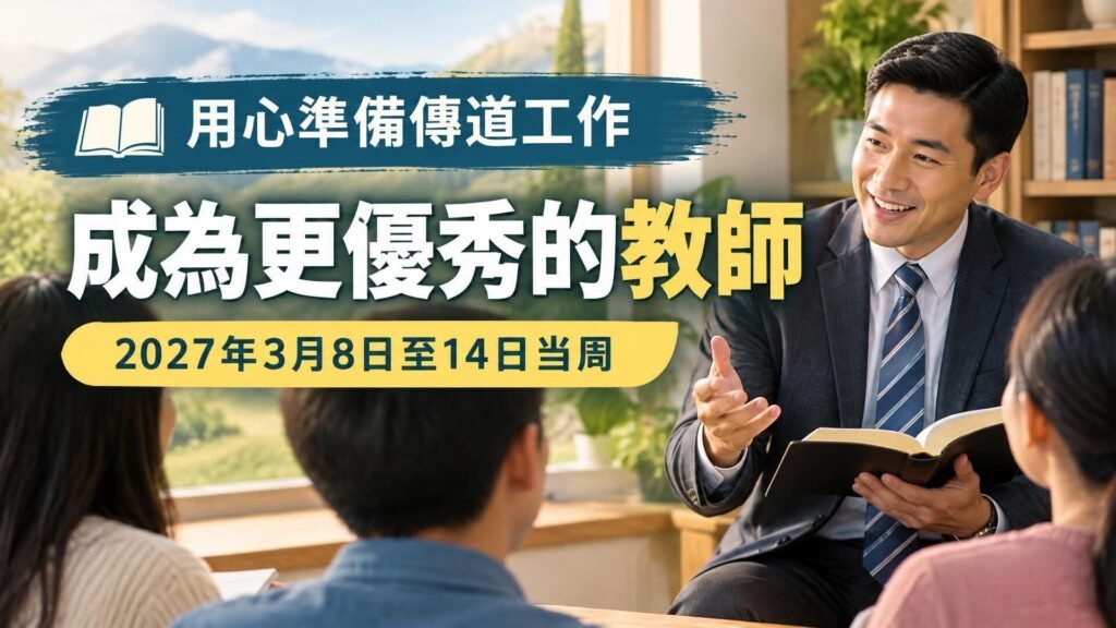 2027年3月8日至14日這一周的《成為更優秀的教師》 2027年3月8日至14日這一周的《成為更優秀的教師》