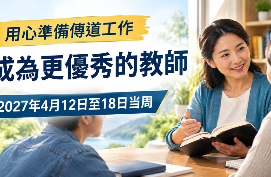2027年4月12日至18日這一周的《成為更優秀的教師》