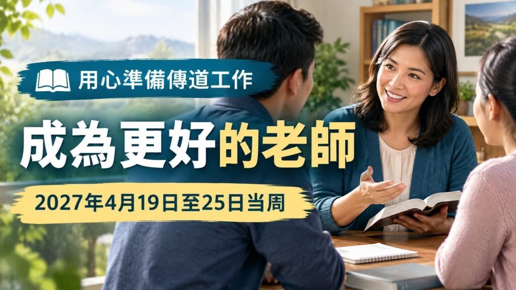 2027年4月19日至25日這一週的〈成為更好的老師〉