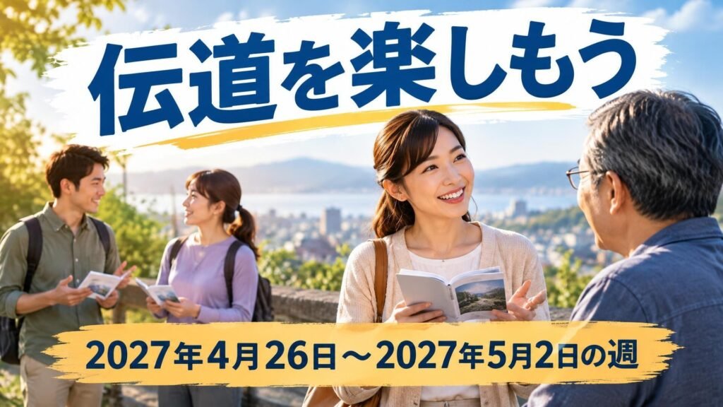2027年4月26日から5月2日の週の「伝道を楽しもう」 2027年4月26日から5月2日の週の「伝道を楽しもう」