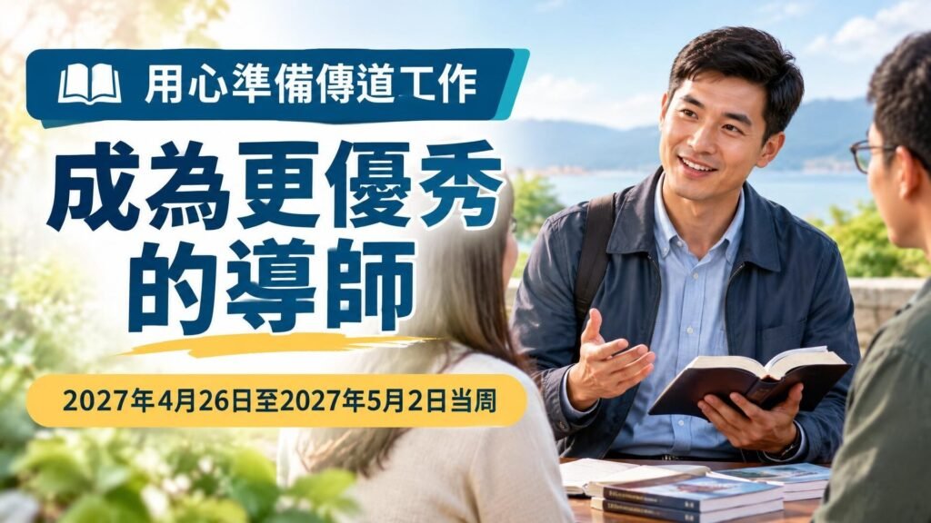 2027年4月26日至5月2週的成為更優秀的導師 2027年4月26日至5月2週的成為更優秀的導師