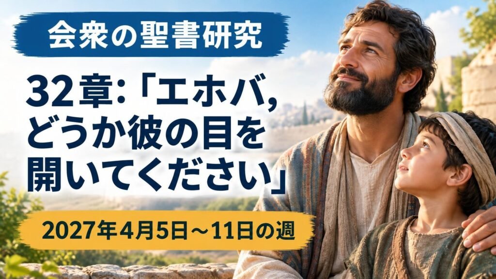 2027年4月5日から11日までの週の会衆の聖書研究