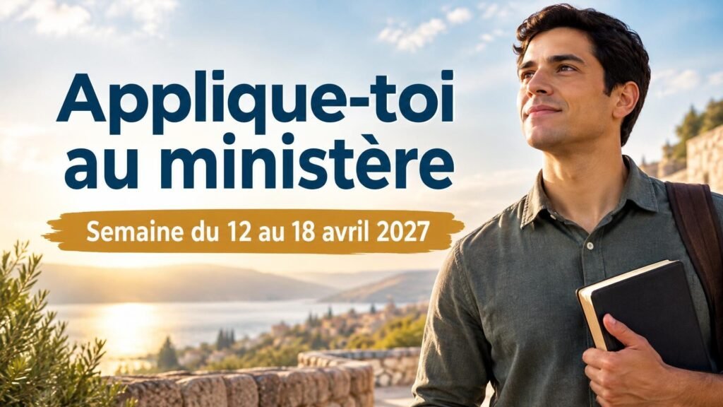 Applique-toi au ministère pour la semaine du 12 au 18 avril 2027