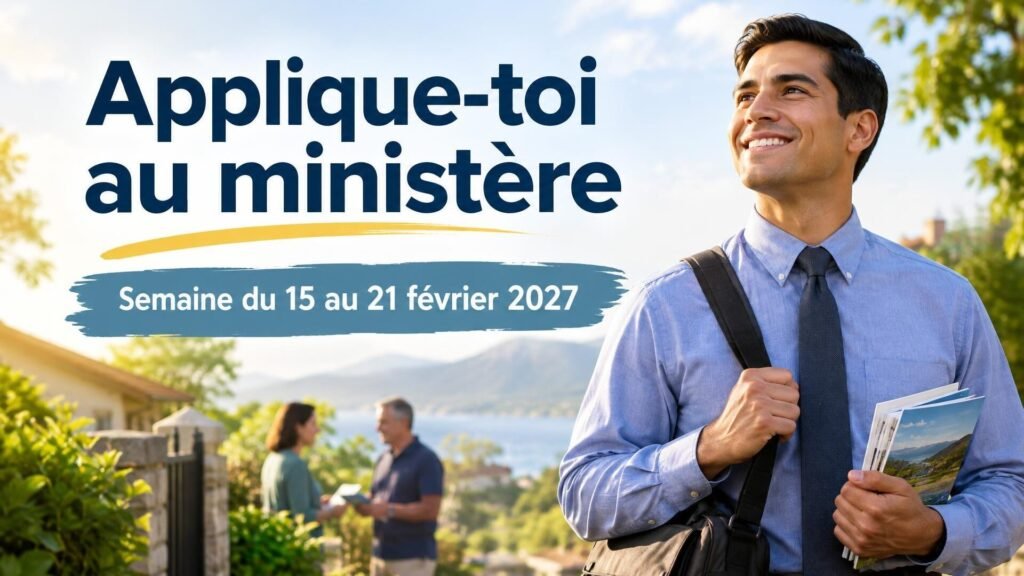 Applique-toi au ministère pour la semaine du 15 au 21 février 2027