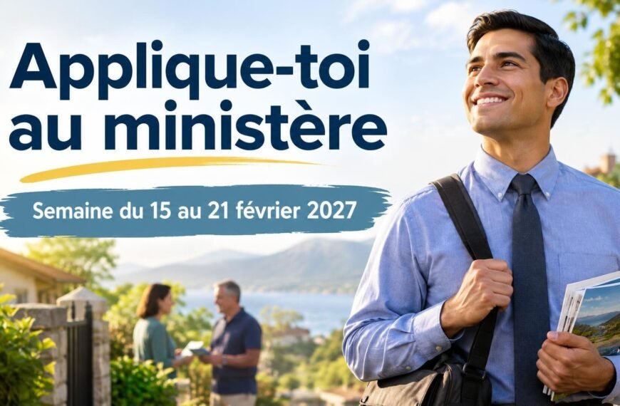 Applique-toi au ministère pour la semaine du 15 au 21 février 2027