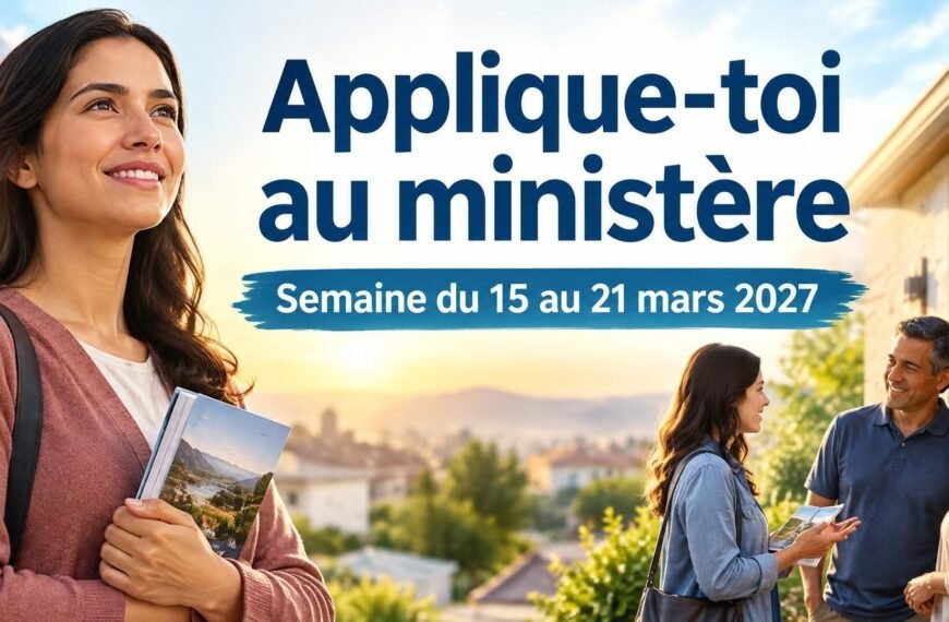 Applique-toi au ministère Applique-toi au ministère pour la semaine du 15 au 21 mars 2027