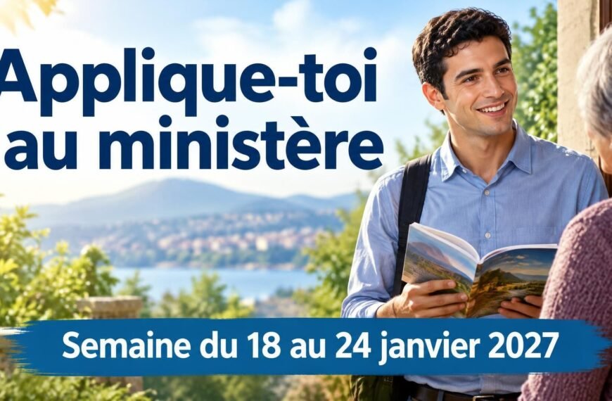 Applique-toi au ministère pour la semaine du 18 au 24 janvier 2027