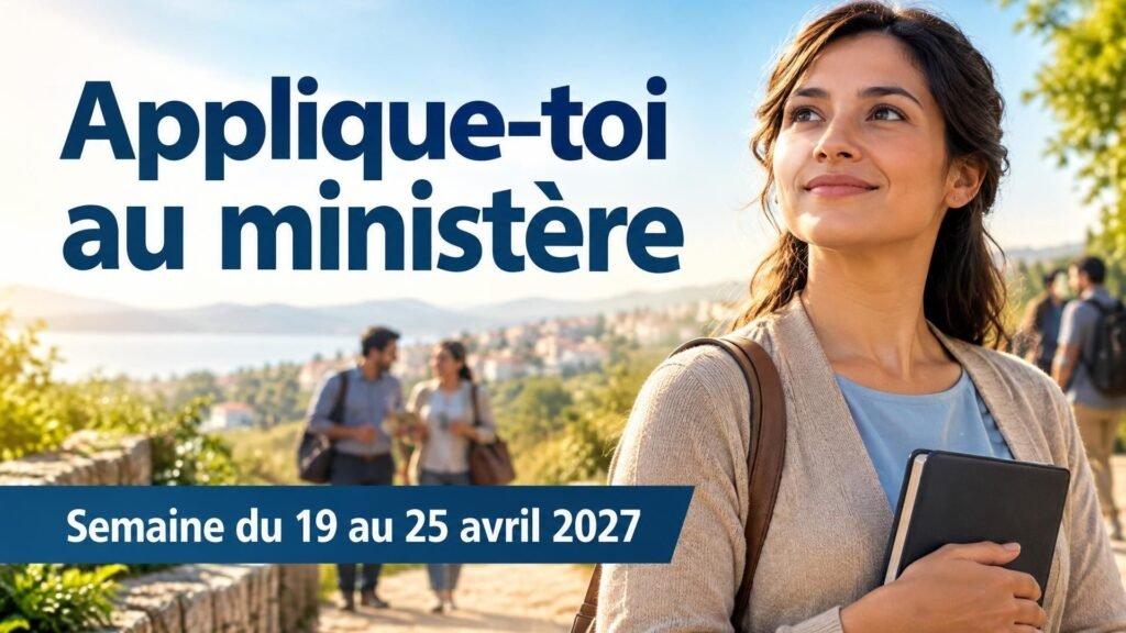 Applique-toi au ministère pour la semaine du 19 au 25 avril 2027