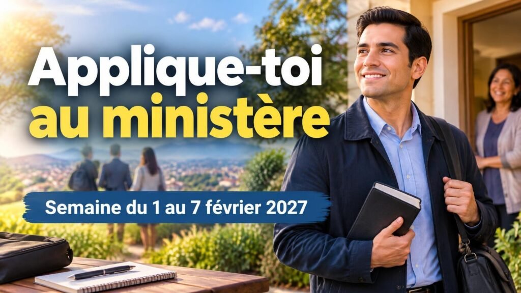Applique-toi au ministère pour la semaine du 1er au 7 février 2027