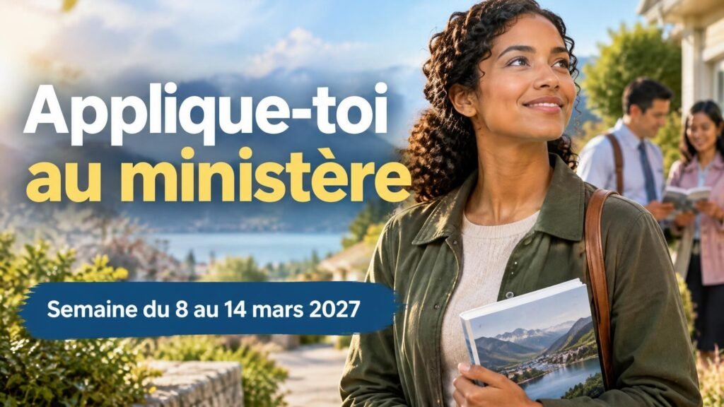 Applique-toi au ministère pour la semaine du 8 au 14 mars 2027