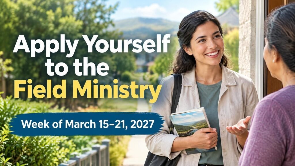 Apply Yourself to the Field Ministry for the Week of March 15-21, 2027 Apply Yourself to the Field Ministry for the Week of March 15-21, 2027