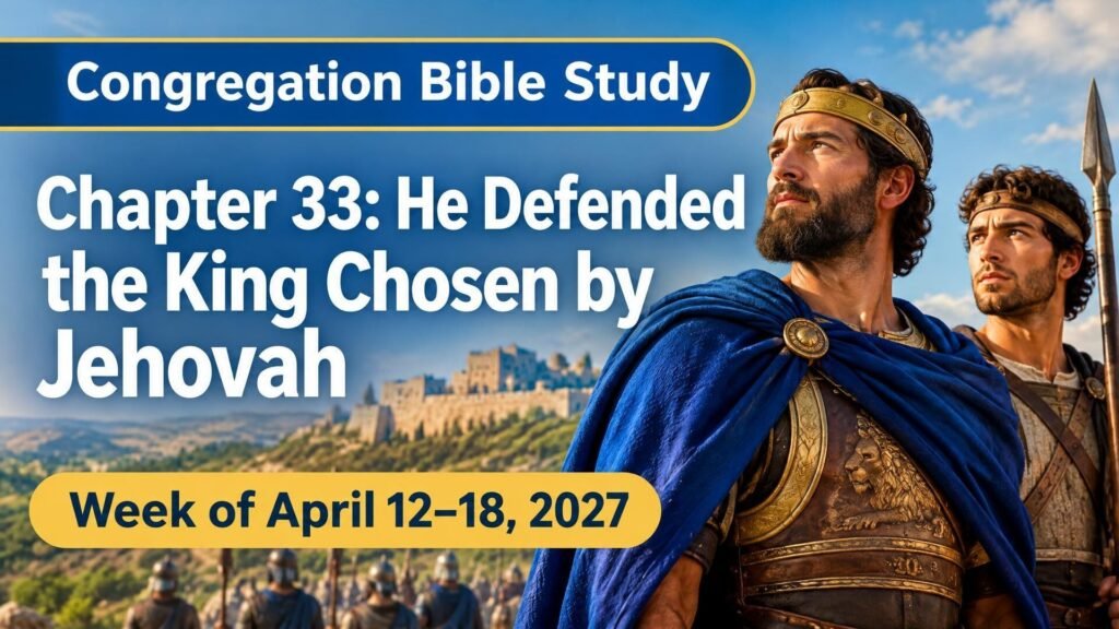Congregation Bible Study for the Week of April 12-18, 2027 Congregation Bible Study for the Week of April 12-18, 2027
