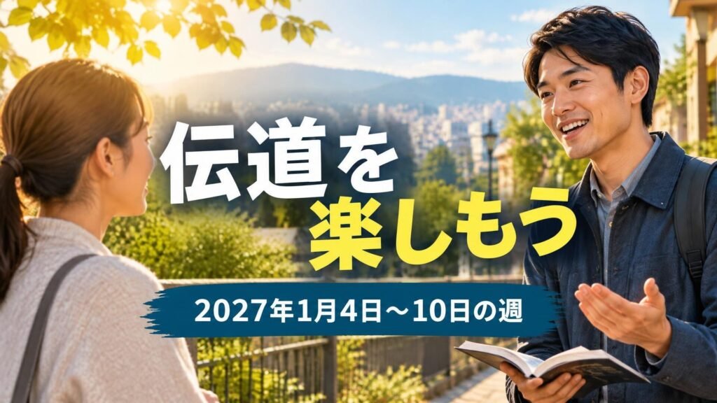 2027年1月4日から10日の週の「伝道を楽しもう」